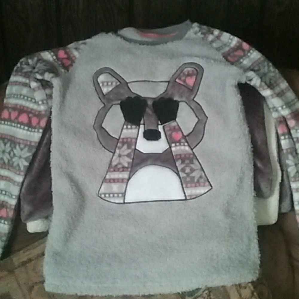 Sleepwear top fleece, long sleeve